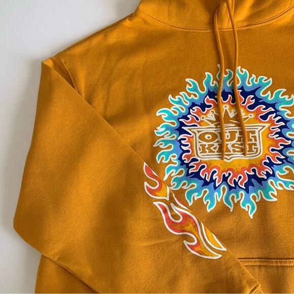 Urban Outfitters Outkast Orange Flame Oversized Hoodie Sweatshirt S/M - Picture 5 of 13